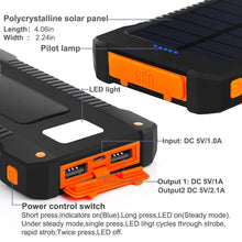 Load image into Gallery viewer, External Powerbank With Solar Charger Ports
