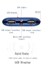 Load image into Gallery viewer, Dual USB LED Power Bank